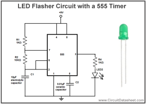 How-to-Build-an-LED-Flasher-Circuit-with-a-555-Timer-Chip-circuit