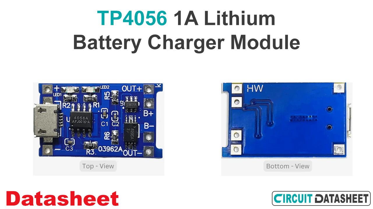TP4056 1A Lithium battery Charger Module Datasheet